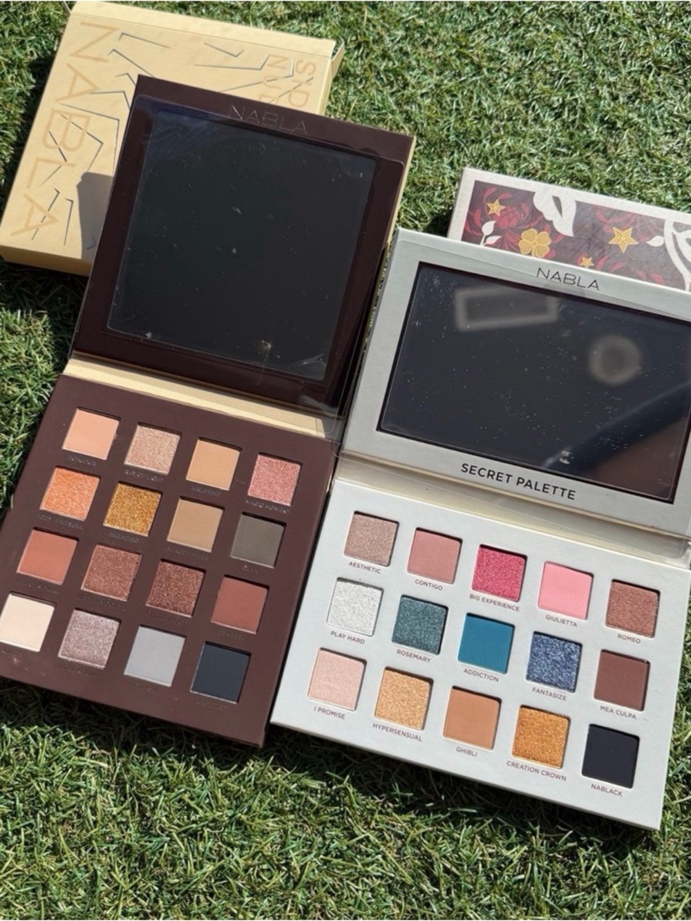 NABLA Two-Palette Eyeshadow Set — Warm Neutrals & Colorful Hues